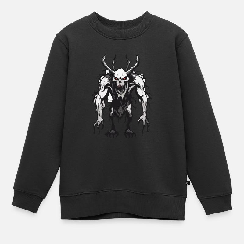 Wendigo / böser Geist / Besitzergreifend / Horror - Kinder Premium Organic Sweatshirt - Schwarz