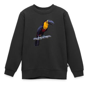 tucan - Kinder Premium Organic Sweatshirt - Schwarz - Vorne - AI Model Kid Female (0cm)