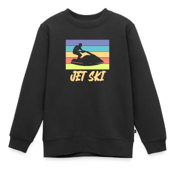 jet ski - Sweat Premium enfant bio - noir - Devant - AI Model Kid Female (0cm)