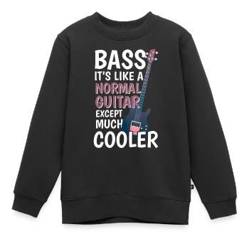Groupe musicien Bass - Sweat Premium enfant bio - noir - Devant - AI Model Kid Female (0cm)