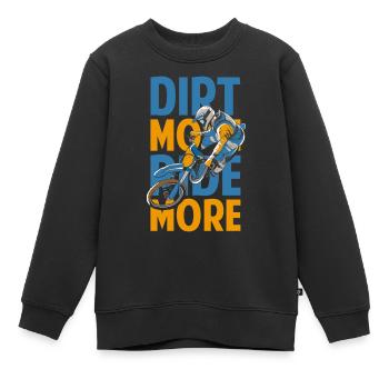 Dirtbike Motorradfahrer Bike Motor Race - Kinder Premium Organic Sweatshirt - Schwarz - Vorne - AI Model Kid Female (0cm)