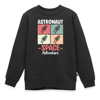 Space Shuttle Raumanzug Stern Rakete - Kinder Premium Organic Sweatshirt - Schwarz - Vorne - AI Model Kid Female (0cm)