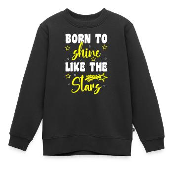 Star Wish Space - Kids Premium Organic Sweatshirt - black - Front - AI Model Kid Female (0cm)