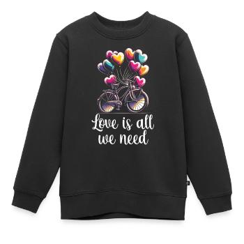 Paroles Mélomanes Auteurs-compositeurs Festival de musique - Sweat Premium enfant bio - noir - Devant - AI Model Kid Female (0cm)