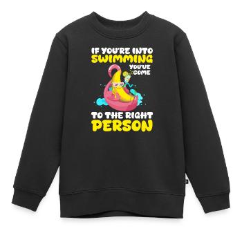 Vacances à la piscine Rafraîchir les amis - Sweat Premium enfant bio - noir - Devant - AI Model Kid Female (0cm)
