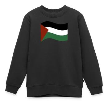 Palästina Flagge - Kinder Premium Organic Sweatshirt - Schwarz - Vorne - AI Model Kid Female (0cm)