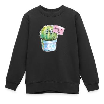hug me - Kinder Premium Organic Sweatshirt - Schwarz - Vorne - AI Model Kid Female (0cm)