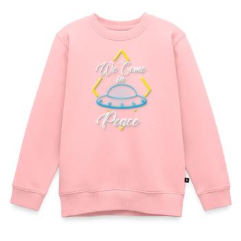 Uv Lumière Noire Coloré Néon - Sweat Premium enfant bio - rose - Devant - AI Model Kid Female (0cm)