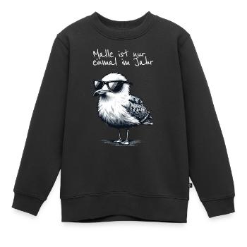 Chemise Malle’s Only Once a Year Mallorca Seagull - Sweat Premium enfant bio - noir - Devant - AI Model Kid Female (0cm)