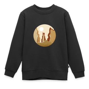 Landschaft japanische Kunst - Kinder Premium Organic Sweatshirt - Schwarz - Vorne - AI Model Kid Female (0cm)