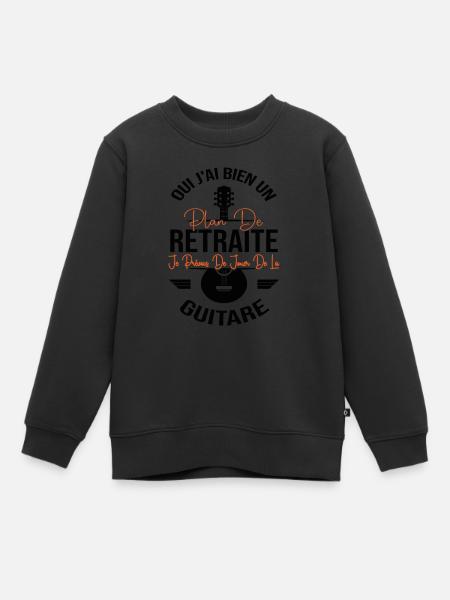 Drôle Cadeau Pour Un Homme Retraité Musique Guitar - Sweat Premium enfant bio - noir