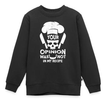 Cuisinier Chef étoilé Gastro Restaurant - Sweat Premium enfant bio - noir - Devant - AI Model Kid Female (0cm)