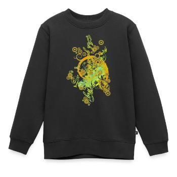 Ich gehe meinen Weg! - swirls & circles - Kinder Premium Organic Sweatshirt - Schwarz - Vorne - AI Model Kid Female (0cm)