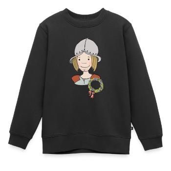 Mittelalter Reisiger - Kinder Premium Organic Sweatshirt - Schwarz - Vorne - AI Model Kid Female (0cm)