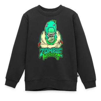 Zombie Gorilla - Sweat Premium enfant bio - noir - Devant - AI Model Kid Female (0cm)