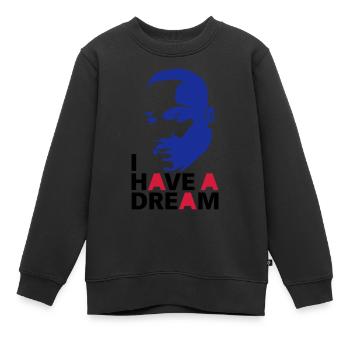 MARTIN LUTHER KING - Sweat Premium enfant bio - noir - Devant - AI Model Kid Female (0cm)
