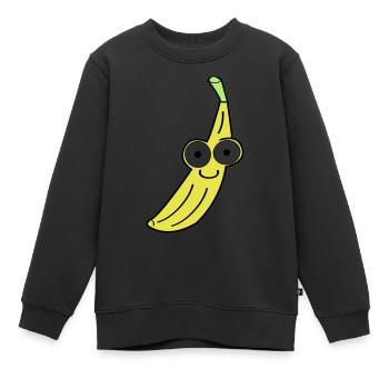 banane - Sweat Premium enfant bio - noir - Devant - AI Model Kid Female (0cm)