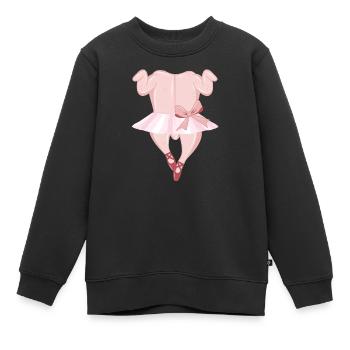 Poulet rôti ballerine avec tutu et chaussons de danse - Sweat Premium enfant bio - noir - Devant - AI Model Kid Female (0cm)