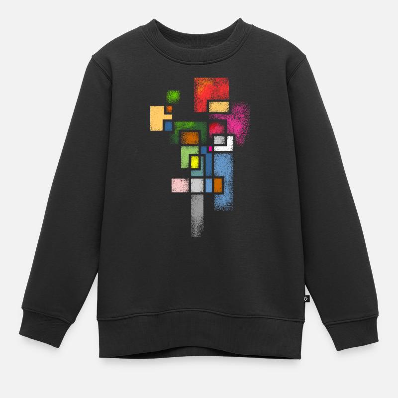 Abstrakt - Kinder Premium Organic Sweatshirt - Schwarz