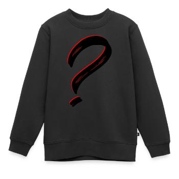 Point d’interrogation - Sweat Premium enfant bio - noir - Devant - AI Model Kid Female (0cm)