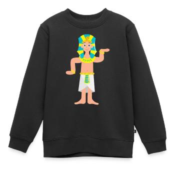 Pharao - Kinder Premium Organic Sweatshirt - Schwarz - Vorne - AI Model Kid Female (0cm)