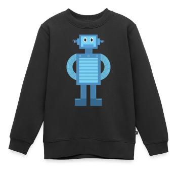 Roboter - Kinder Premium Organic Sweatshirt - Schwarz - Vorne - AI Model Kid Female (0cm)