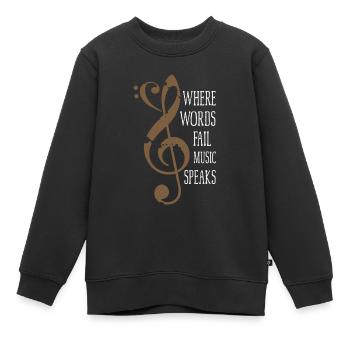 I love Music - Kinder Premium Organic Sweatshirt - Schwarz - Vorne - AI Model Kid Female (0cm)