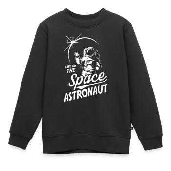 Life On The Space Astronaut - Kinder Premium Organic Sweatshirt - Schwarz - Vorne - AI Model Kid Female (0cm)