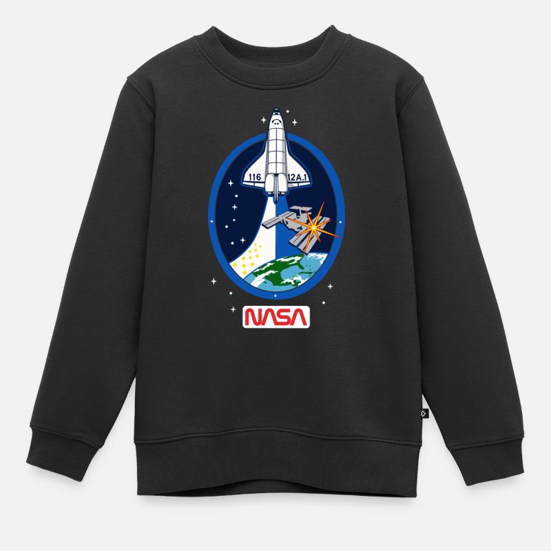 NASA Discovery Space Shuttle - Kinder Premium Organic Sweatshirt - Schwarz
