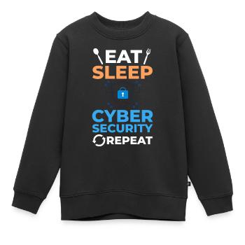 Cyber Security Information Computer Sicherheit - Kinder Premium Organic Sweatshirt - Schwarz - Vorne - AI Model Kid Female (0cm)