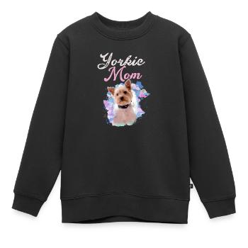 Yorkshire Terrier, Yorkie, Yorkshire,yorkie mom - Kinder Premium Organic Sweatshirt - Schwarz - Vorne - AI Model Kid Female (0cm)