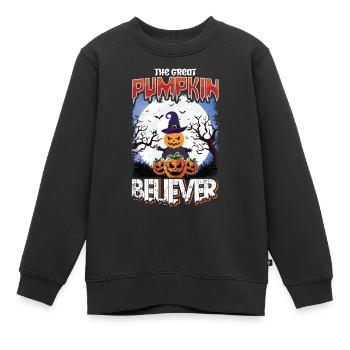 Happy Halloween Party Hexe Fledermaus Grusel Spuk - Kinder Premium Organic Sweatshirt - Schwarz - Vorne - AI Model Kid Female (0cm)