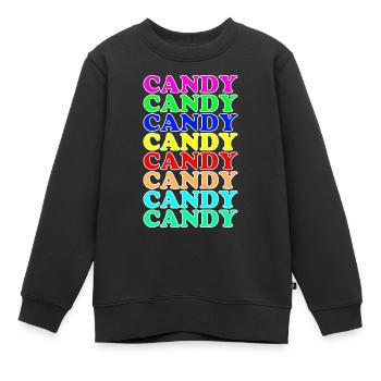Bonbon - Sweat Premium enfant bio - noir - Devant - AI Model Kid Female (0cm)