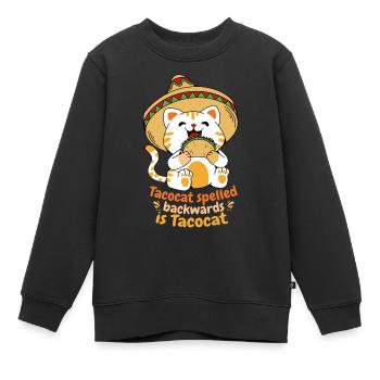Tacocat Spelled Backwards Tacos Taco - Kids Premium Organic Sweatshirt - black - Front - AI Model Kid Female (0cm)