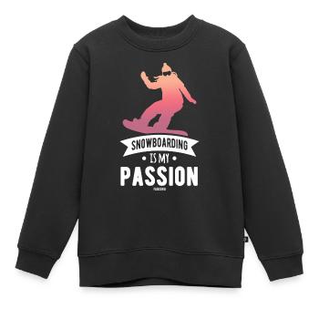 Le snowboard est ma passion - Sweat Premium enfant bio - noir - Devant - AI Model Kid Female (0cm)