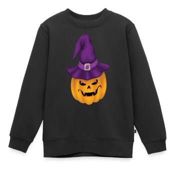 HALLOWEEN - Sweat Premium enfant bio - noir - Devant - AI Model Kid Female (0cm)