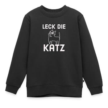 Leck die Katz - Kinder Premium Organic Sweatshirt - Schwarz - Vorne - AI Model Kid Female (0cm)