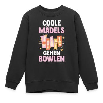Bowler Bowlen Kegeln Bowling - Kinder Premium Organic Sweatshirt - Schwarz - Vorne - AI Model Kid Female (0cm)