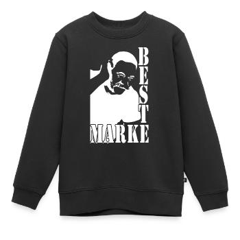Meilleur homme de marque - Sweat Premium enfant bio - noir - Devant - AI Model Kid Female (0cm)