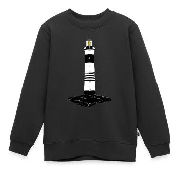 Bretonischer Leuchtturm - Kinder Premium Organic Sweatshirt - Schwarz - Vorne - AI Model Kid Female (0cm)