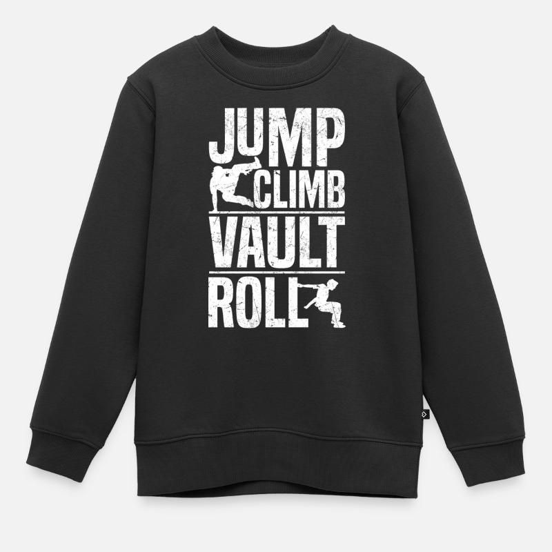 Parkour - Sweat Premium enfant bio - noir