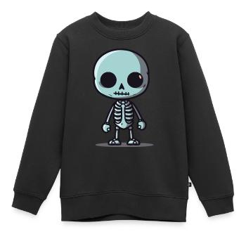 Skelett - Kinder Premium Organic Sweatshirt - Schwarz - Vorne - AI Model Kid Female (0cm)