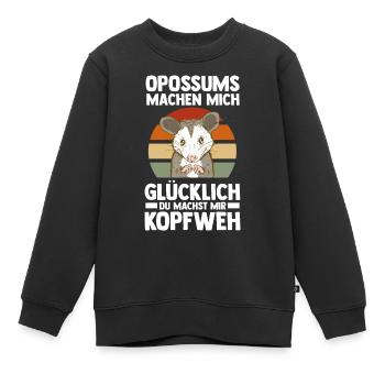 Opossum - Kinder Premium Organic Sweatshirt - Schwarz - Vorne - AI Model Kid Female (0cm)