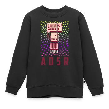 Synthesizer Synth Keyboard Elektronische Musiker - Kinder Premium Organic Sweatshirt - Schwarz - Vorne - AI Model Kid Female (0cm)