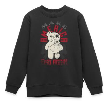 Emoticon Make America Emo Again Emocore Aesthetic - Kinder Premium Organic Sweatshirt - Schwarz - Vorne - AI Model Kid Female (0cm)