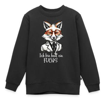 ich bin halt ein Fuchs - Kinder Premium Organic Sweatshirt - Schwarz - Vorne - AI Model Kid Female (0cm)
