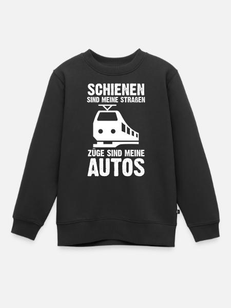 Modelleisenbahn Modellzug Zug Eisenbahner Eisenbah - Kinder Premium Organic Sweatshirt - Schwarz