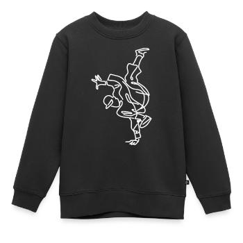 Breakdancing Skizze - Kinder Premium Organic Sweatshirt - Schwarz - Vorne - AI Model Kid Female (0cm)