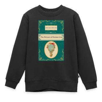 Oscar Wilde - The Picture of Dorian Gray - Sweat Premium enfant bio - noir - Devant - AI Model Kid Female (0cm)