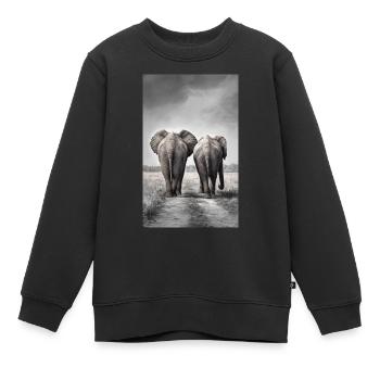 Dick & Doof - Kinder Premium Organic Sweatshirt - Schwarz - Vorne - AI Model Kid Female (0cm)